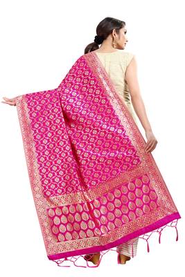 RaniPink Banarasi Silk Jacquard Woven Dupatta 2