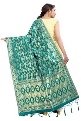 Rama Banarasi Silk Jacquard Woven Dupatta 2