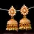 Designer Golden Gold Plated Pearl Jhumka Stud Wedding Festival Earrings