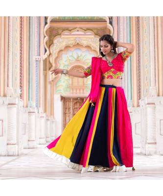 Pink Multicolour Lehenga Set With Dupatta (Set of 3) 1