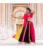 Pink Multicolour Lehenga Set With Dupatta (Set of 3)