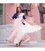 Peach Gota Lehenga Set With Dupatta (Set of 3)