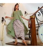 Green Kurta With Dhoti (Set of 2)