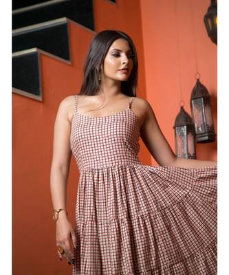 Checks Tier Dress With Jacket  (Set of 2) 3