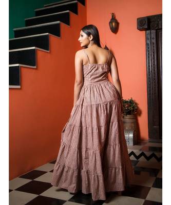 Checks Tier Dress With Jacket  (Set of 2) 5