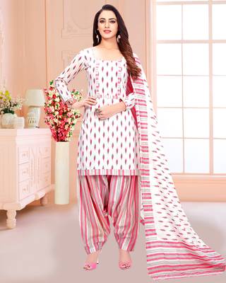 White printed pure cotton salwar 1