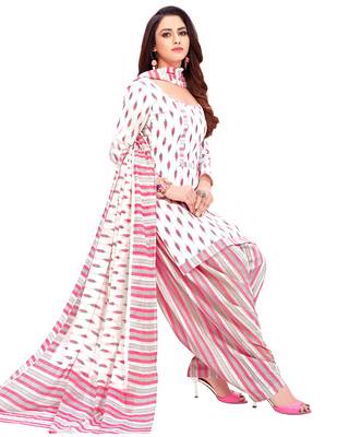 White printed pure cotton salwar 2