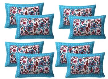 100% Cotton Printed Pillow Covers 4 Sets (8 Pieces)-17"x27" 1