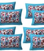 100% Cotton Printed Pillow Covers 4 Sets (8 Pieces)-17"x27"