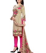 Multicolor printed crepe salwar