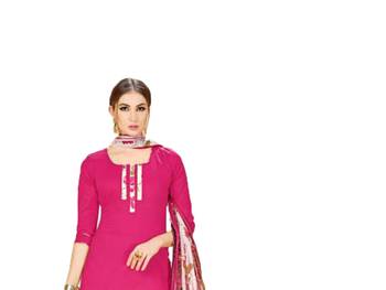 Pink printed crepe salwar 2