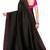 Black Sana Silk Stone Work Saree With Blouse