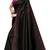 Black Sana Silk Stone Work Saree With Blouse