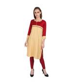 beige plain rayon kurti