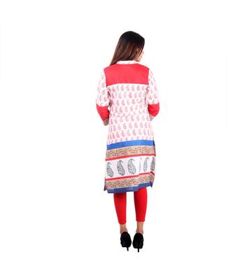 white plain rayon kurti 4