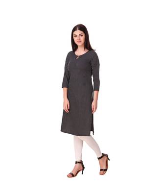 black plain rayon kurti 2