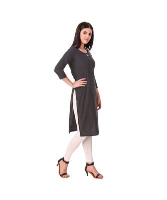 black plain rayon kurti 3