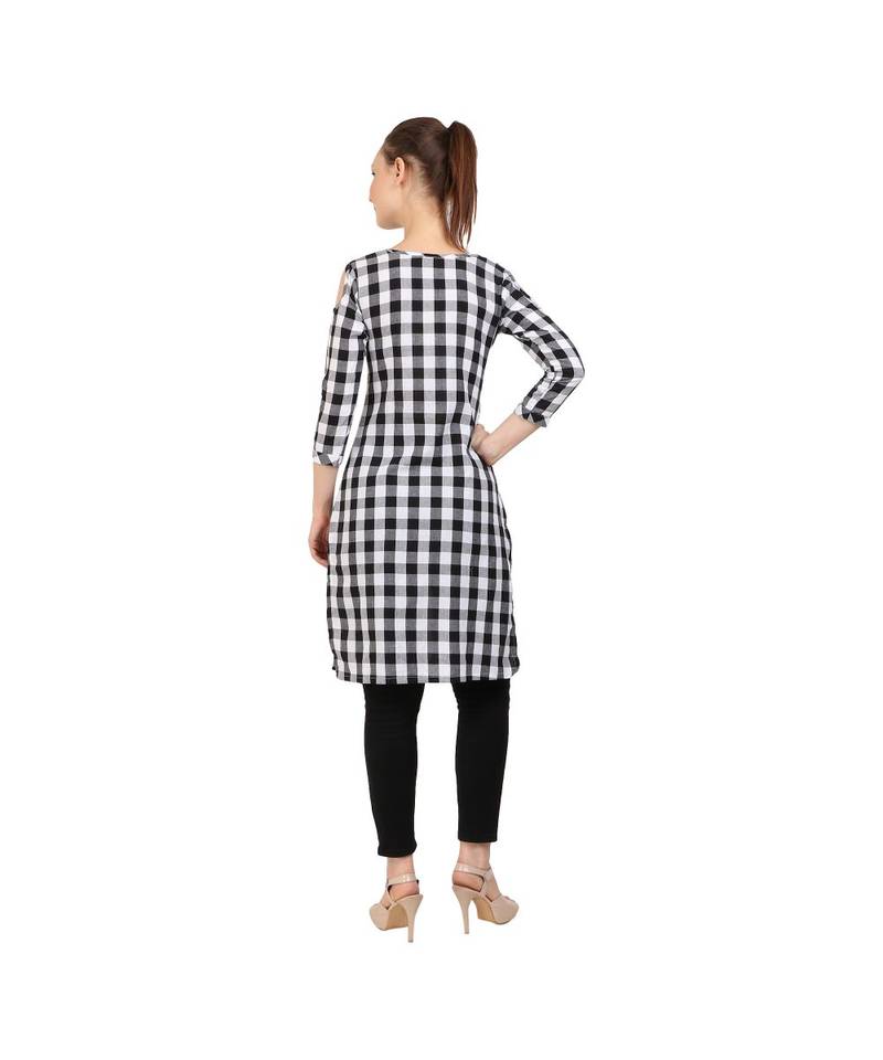 white plain rayon kurti