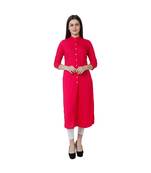 magenta plain rayon kurti