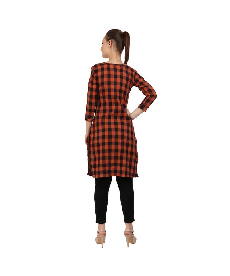 multicolor plain rayon kurti