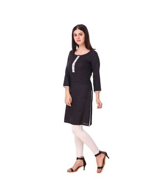 black plain rayon kurti 4