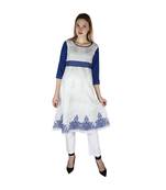 white plain rayon kurti
