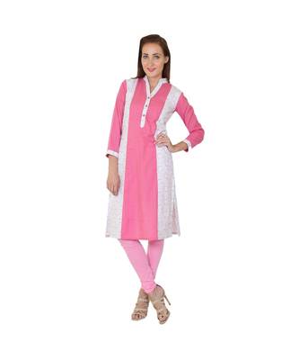 white plain rayon kurti 1