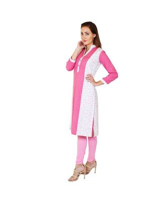 white plain rayon kurti 2