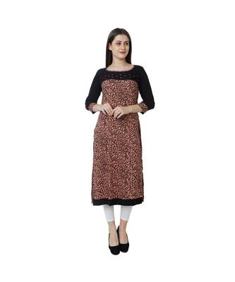 multicolor plain rayon kurti 1