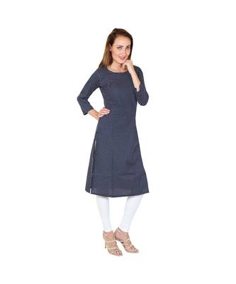 blue plain rayon kurti 3