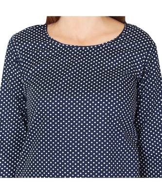 blue plain rayon kurti 4