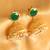 Green Agate jhumkas