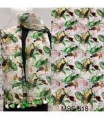 multicolor Handwoven Digitally floral Printed Linen Dupatta with tassels