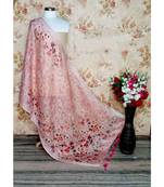 multicolor Handwoven Digitally floral Printed Linen Dupatta with tassels