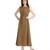 brown printed polyester plus size kurtis