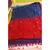 Red and Blue Buti Work Khadi Cotton Handloom Saree With blouse