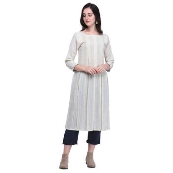 Off-white plain cotton party-tops 1