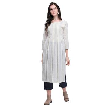 Off-white plain cotton party-tops 2