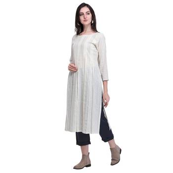 Off-white plain cotton party-tops 3