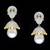 White zircon jhumkas