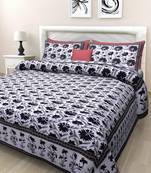 Texstylers Pure Cotton Printed Queen Size Bedsheet With 2 Pillow Covers