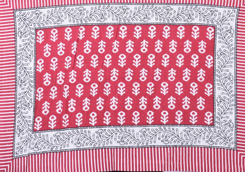 Texstylers Pure Cotton Printed Queen Size Bedsheet With 2 Pillow Covers