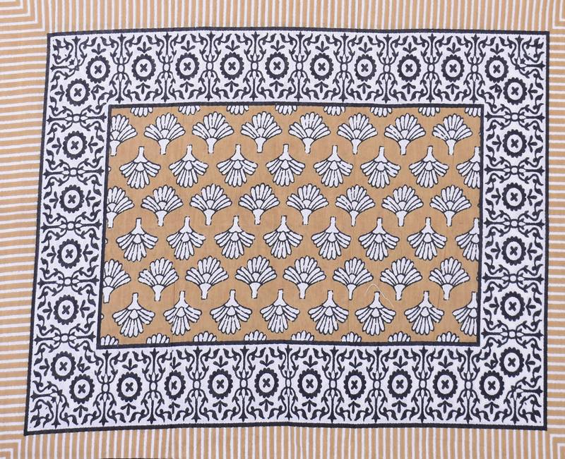 Texstylers Pure Cotton Printed Queen Size Bedsheet With 2 Pillow Covers