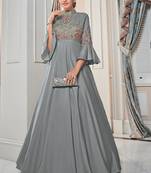 Light Grey Soft Silk Tapeta Islamic Kurti
