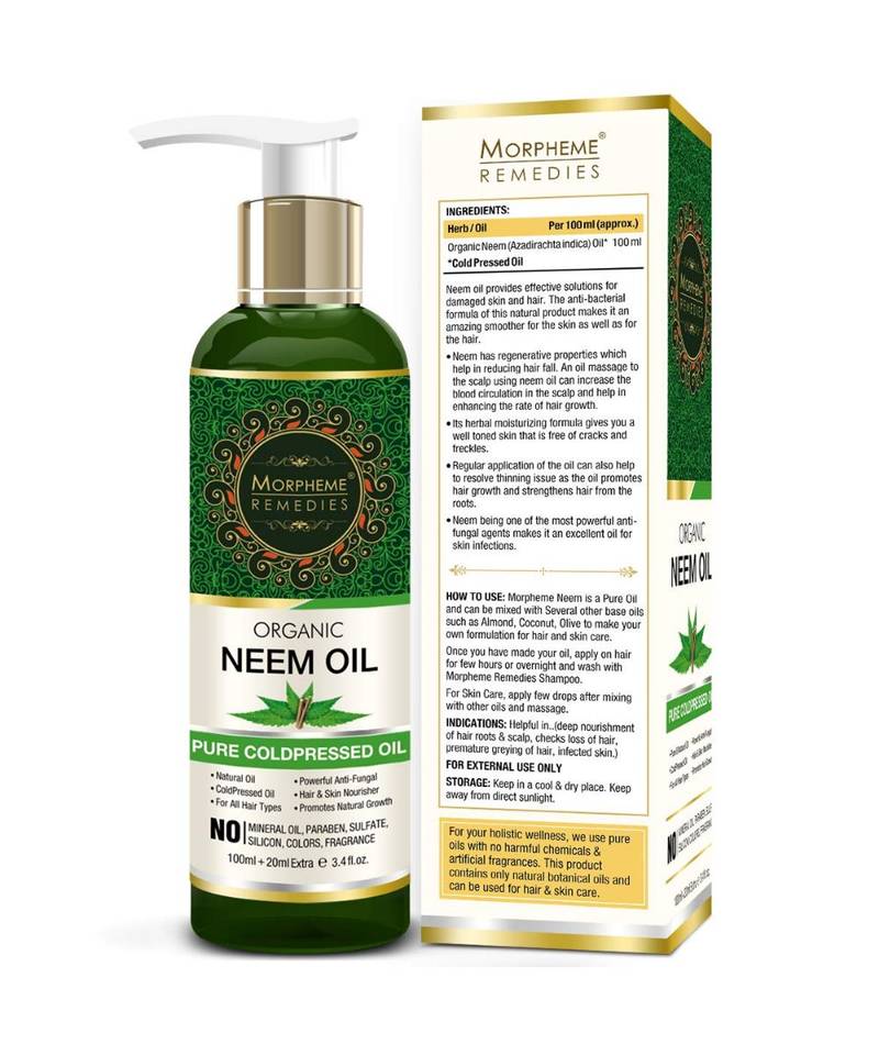 1200 ml Of Morpheme Remedies Organic Neem Cold Pressed Oil Disha