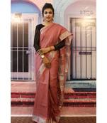 multicolor Shade Linen saree with blouse