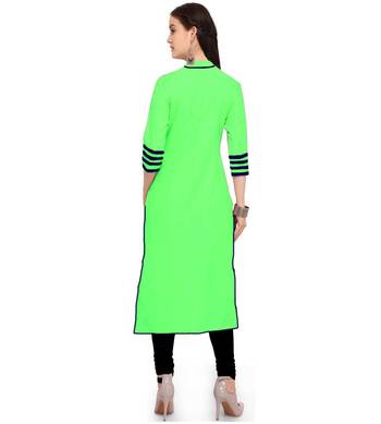 Green embroidered rayon ethnic-kurtis 2
