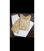 beige Lucknowi Chikan Angarkha Set