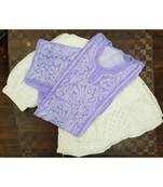 purple Lucknowi Chikan Georgette Kurti Set