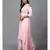 Light Pink Embroidered Kurta in Cold shoulder and Pallazo